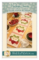Strawberry Festival Table Runner Quilt Pattern from Shabby Fabrics