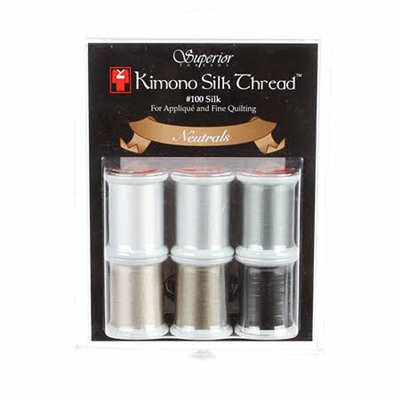 Kimono Silk Thread Set Neutral Collection 6 Spools