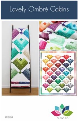 Lovely Ombre Cabins Quilt Pattern by V and Co