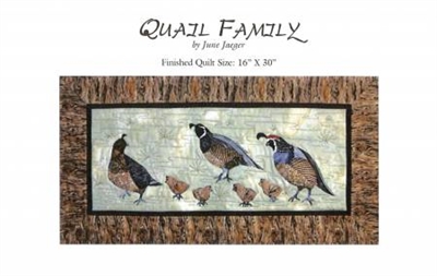 Quail Family Applique Quilt Pattern by June Jaeger